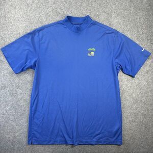 2008 U.S. Open Torrey Pines Shirt Mens XL Blue Golf Nike Fit Dry Mock Neck